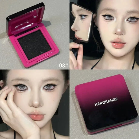 Wild Rose Black Eyeshdaow Palette Matte Glitter Single Color Eyeshadow Gothic Red Pigments Waterproof Fashion Smoky Eyes Makeup
