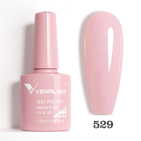 VIP5 Venalisa Nail Gel Polish Jelly Color HEMA/TPO FREE Nude Pink Semi Permanent Soak Off UVLED Gel Polish Sparkle Gel Varnish