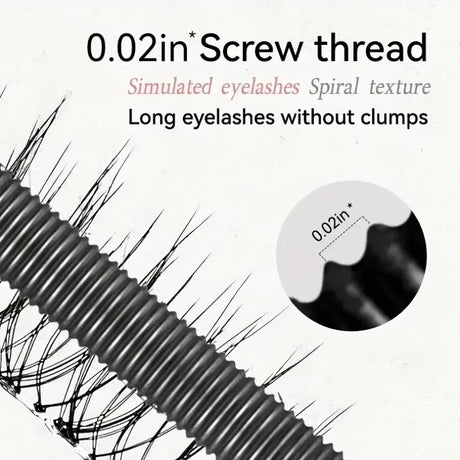 Steel Tube Mascara-Special Spiral Brush Waterproof Long Lasting Silk Fiber Mascara Keep Each Eyelash Curled for Long Time Makeup