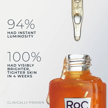 Patent-Pending Formula Vitamin C Facial Serum Infused With Hyaluronic Acid & Retinol, Daily Facial Care To Make Skin Appear Brighter & Smoother In Look