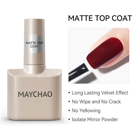 MAYCHAO Gel Nail Polish 12ML Full Coverage Base Top Coat Soak Off Gel Polish UV LED Gel Semi Permanent Varnishes Design Nail Art