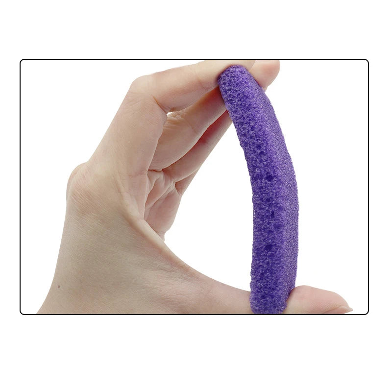 100Pcs Purple Foot Pumice Stone For Feet Foot Scrubber Sponge Callus Remover Dead Skin Pedicure Nail Supplies Art Salon Home Use