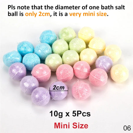 5Pcs Organic Bath Bombs Natural Mini Handmade Bathing Foot Spa Bomb Rich Essential Oils Moisturizing Dry Skin Relaxing Scents