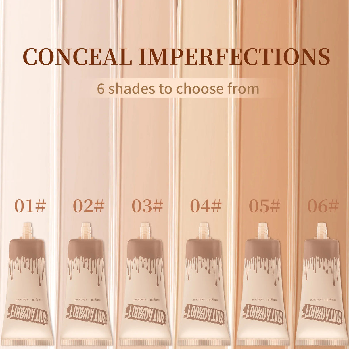 Full Coverage Foundation, Matte Finish Oil-control Liquid Foundation, Covering Blemishes And Dark Spot, Concealer Cream
