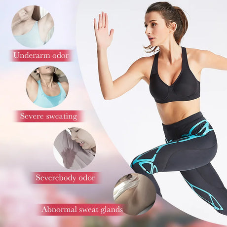 SADOER Women Anti Sweat Deodorant Roller Sweaty Body Armpits Underarm Neck Reduces Odor Skin Care