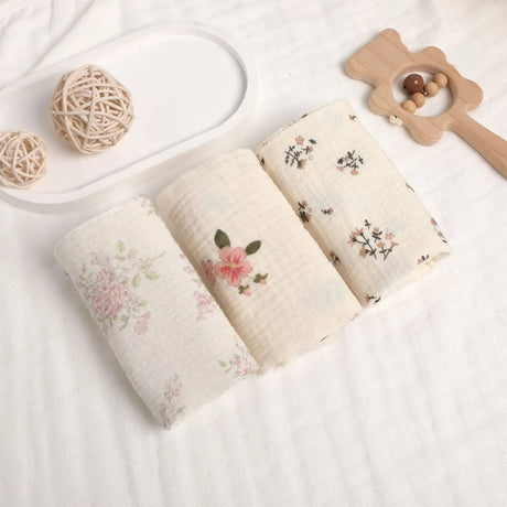 3/5Pcs 6-Layer Pure Cotton Baby Cotton Washcloth Soft Gauze Cotton Newborn Burp Cloth Absorbent Baby Towels Square Towels