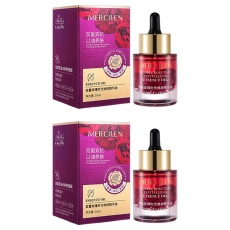 1/2/3pcs 30ML Double Rose Petal Radiance Essence Oil Facial Care Tightening Moisturizing Brightening Face Serum Korean Skin Care