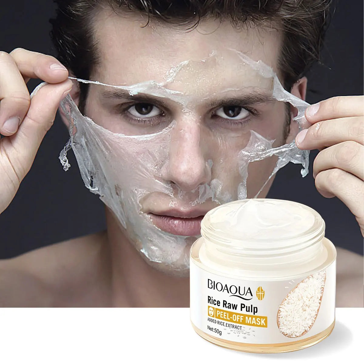 Rice Pulp Peel-Off Mask: Absorbs And Removes Blackheads And Whiteheads, Exfoliates, Whitens, Moisturizes, And Firms The Skin.