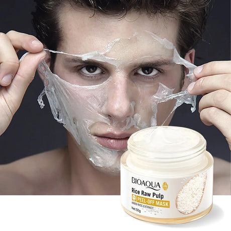 Rice Pulp Peel-Off Mask: Absorbs And Removes Blackheads And Whiteheads, Exfoliates, Whitens, Moisturizes, And Firms The Skin.
