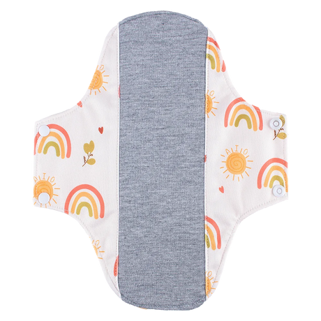 AIO Washable Cotton Printed Panty Liner Regular Flow Menstrual Pads Graphene Cloth Tampons Urinary Incontinence Sanitary Pads