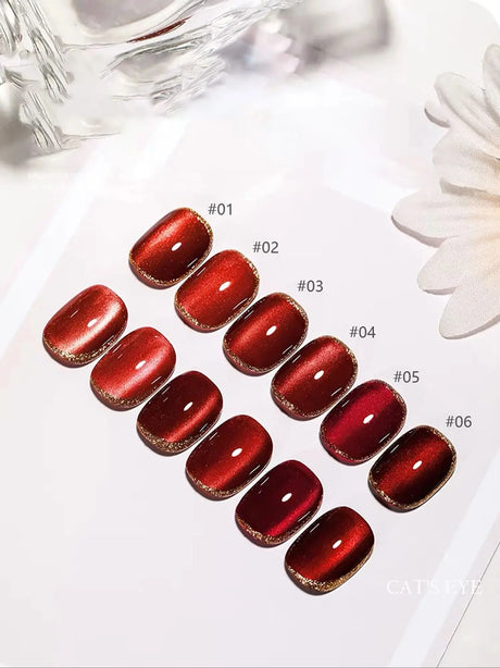 WS Black Glass Cat Magnetic Gel Nail Polish Punk Style Nail Art Manicure Varnis Semi Permanent Gel for Winter Nail Supplies