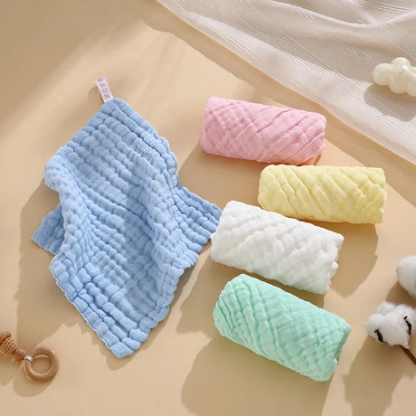 Soft Muslin Baby Washcloths - Gentle Newborn Face Towel for Sensitive Skin, Ideal for Baby Registry & Shower Essentials