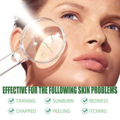 Aloe Vera After Sun Repair Cream,Triple Threat Damage Control,Instant Cooling&Redness Banisher,Cell Plumping&Rehydration,Anti Sun Spot&Brightening Power,Flawless Tan Extender,Collagen Recovery Booster,Ultra Lightweight Hydro