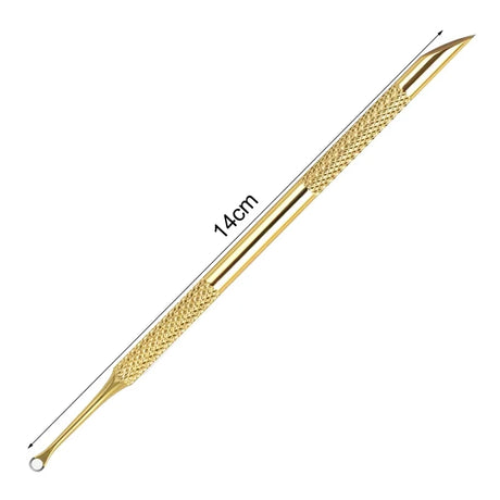 Nail Circle Beveled Head Stainless Steel Cuticle Pusher Nail Art Sanding Tablet Manicure Sticks Tool for Salon Nails Accessories