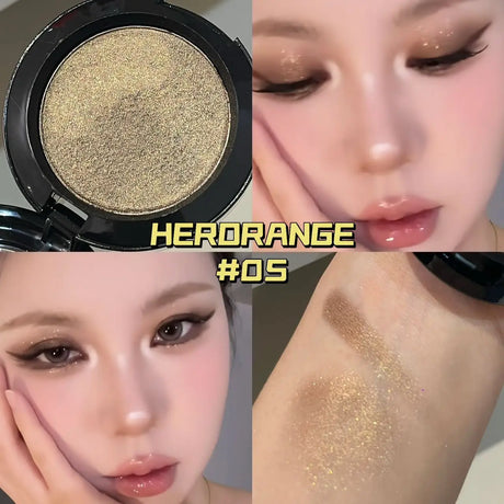 Smoked Blue Sparkling Shiny Eyeshadow Cream Monochrome Eye Shadow Metallic Purple Green Diamond Brightening Glitter Highlighter