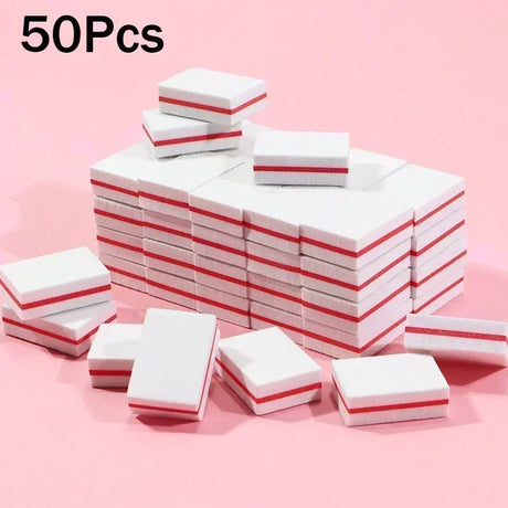 10-50-100pcs Professional Mini Nail Art Buffer File Set 100/180 Sandpaper Manicure Care Tips Sanding Polishing Tools Kit