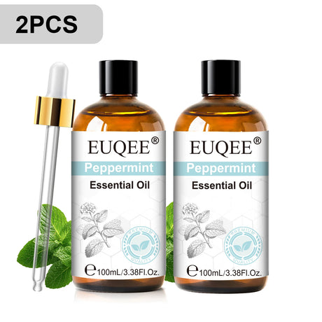 EUQEE 3.38FI.Oz. Aromatherapy Essential Oil For Reed Diffuser Humidifier-100ml Vanilla Lavender Cinnamon Lemon Essential Oils
