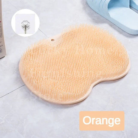 Silicone Foot Scrubber Exfoliating Bath Sponge Dead Skin Removal Bathroom Spa Accessories Foot Back Rubbing Non-slip Bath Mat