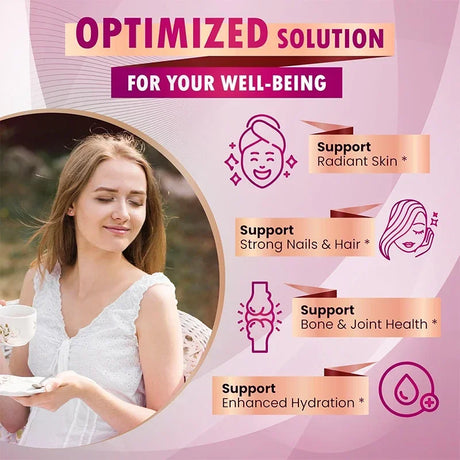 Buy 1 Get 1 Free! Pure Collagen Supplement, for Skin Firmness, Joint Health & Hair Growth, Promotes Youthful Glow, Non-GMO
