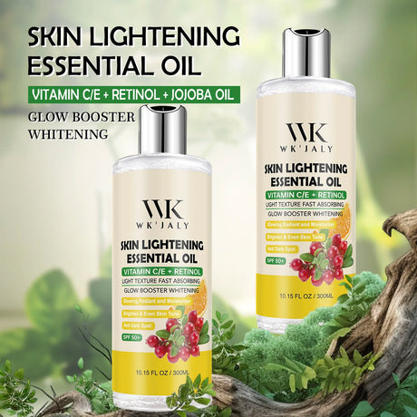 WK JALY Glow Booster Whitening Brightening Body Oil, Remove Acne, Dark Spots, Nourish, Moisturizer, Smooth Skin, Even Skin Tone