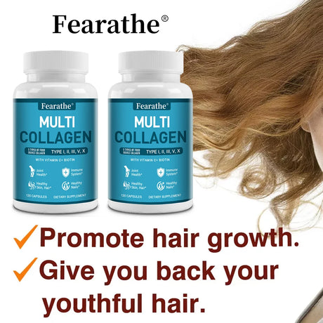 Multi Collagen - Nourishes The Skin, Slows Down Aging, Promotes Healthy Hair, Strong Nails, and Improves Intestinal Digestion
