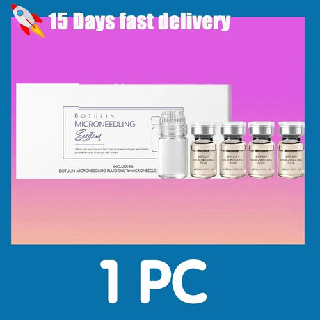 Korean Anti-Aging Microcrystalline Essence Kit with Facial Roller Tool 4*5ML Skin Renewal Facial Skincare