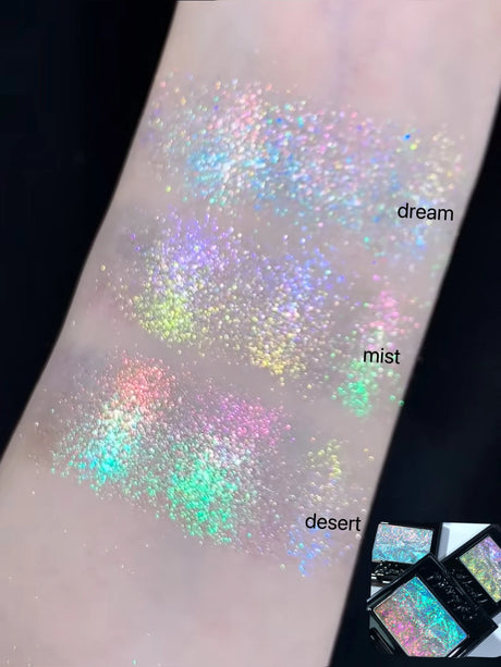 Coldnwild Monochrome Gradual Eye Shadow Chameleon Glitter Blue Purple High Concentration Optical Matching Eyemakeup
