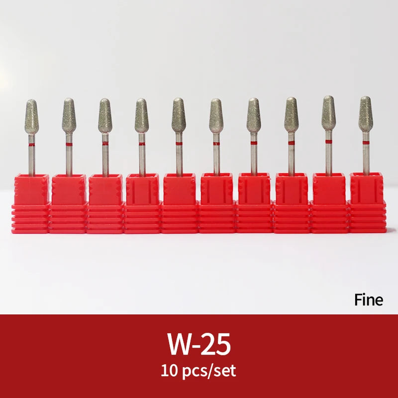 Diamond Ceramic Nail Drill Bits Milling Cutter For Manicure Left Right Rotary Cuticle Files Buffer DIY Nails Accessories Tools