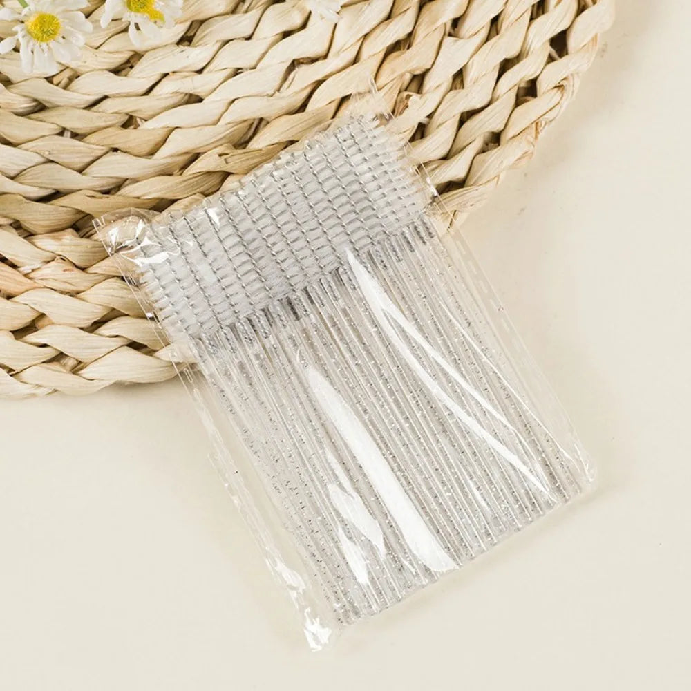 50-100PCS Crystal Eyelash Brush Combs Professional Eye Lash Extension Mascara Wands Makeup Beauty Tool for Eyelashes