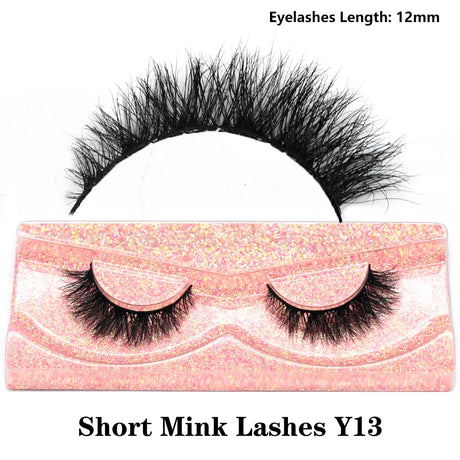 Half Lashes Short Mink Eyelashes Fluffy Soft False Eyelashes Wispy Cross Strip Eye Lashes Natural Mink Eyelash Extension Makeup
