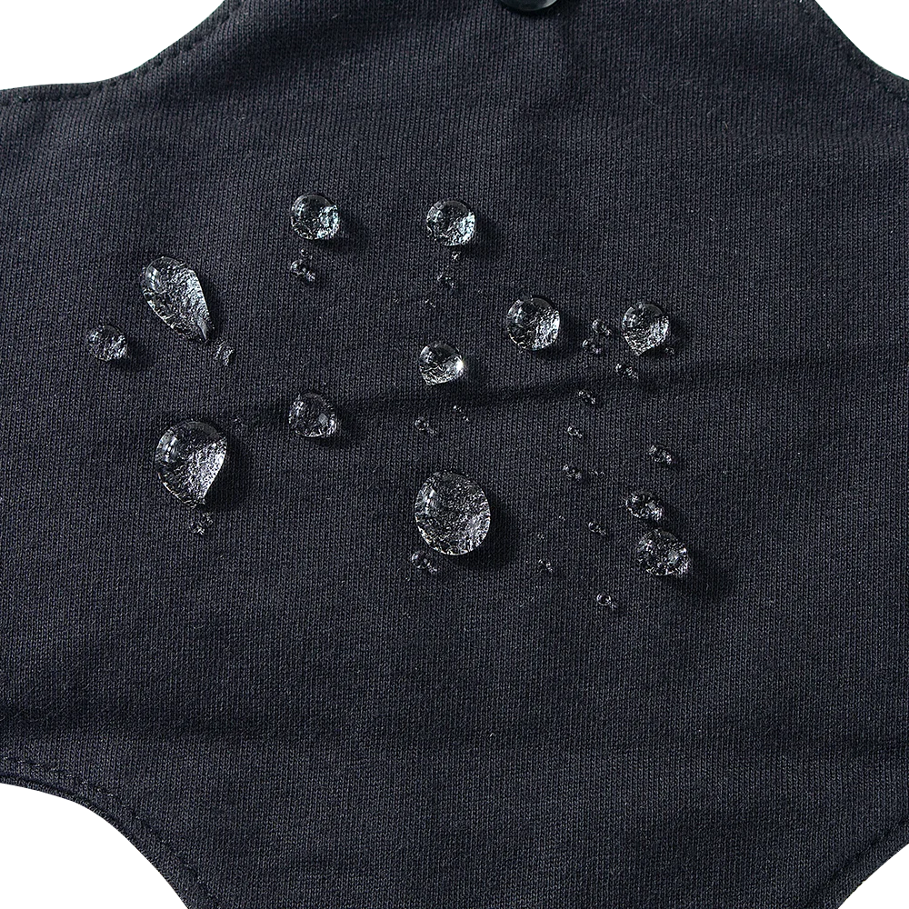 3Pcs Black Pure Cotton Reusable Menstrual Pads Reusable Sanitary Waterproof Cloth Pads For Heavy Flow Large Sanitary Pads Set