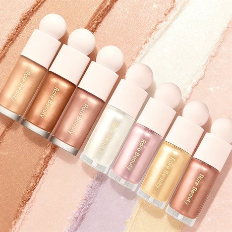 Rare Beauty Liquid Blush Highlighter Contour High Glossy Finish Luminizer Makeup Gel Face Body Brighten Glitter Natural Contour