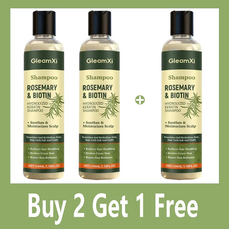 Rosemary Hair Regrowth Shampoo Thickening & Strengthening Shampoo with Hydrolyzed Keratin for Thinning Hair & Hair Loss