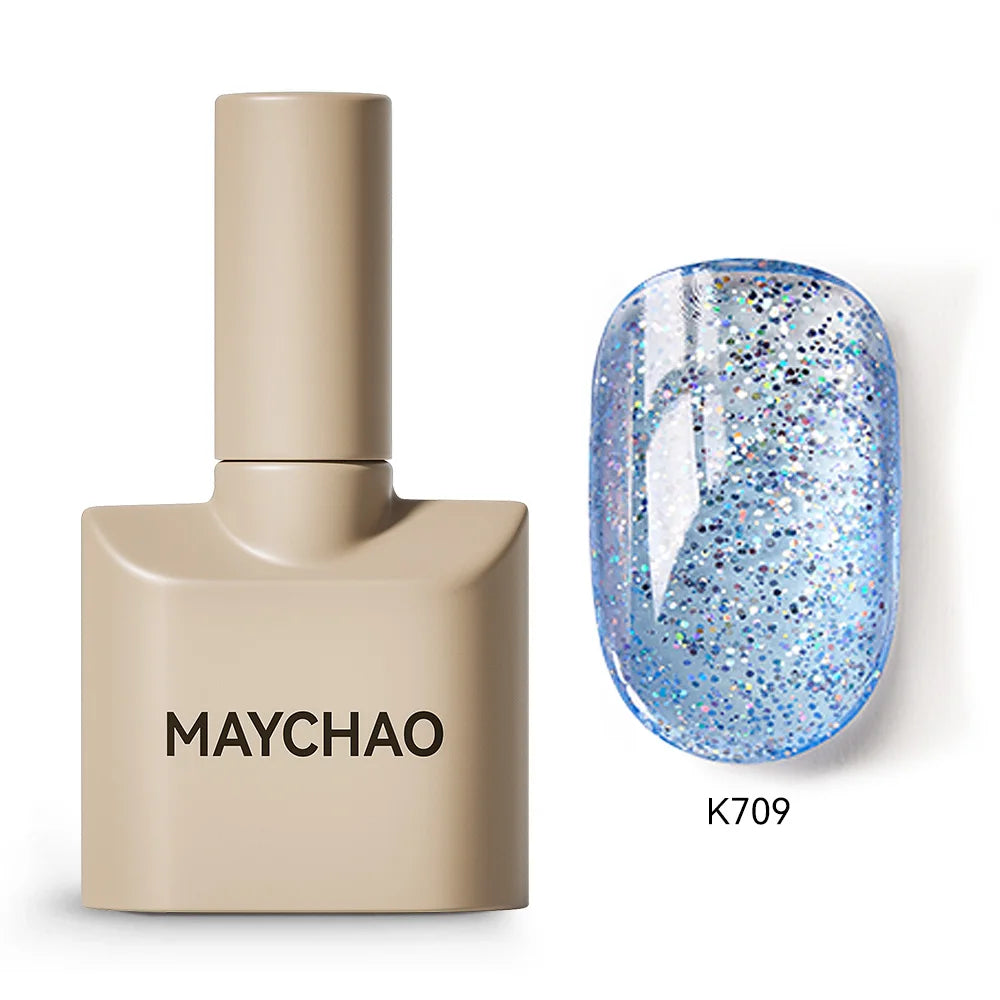 MAYCHAO Gel Nail Polish 12ML Full Coverage Base Top Coat Soak Off Gel Polish UV LED Gel Semi Permanent Varnishes Design Nail Art