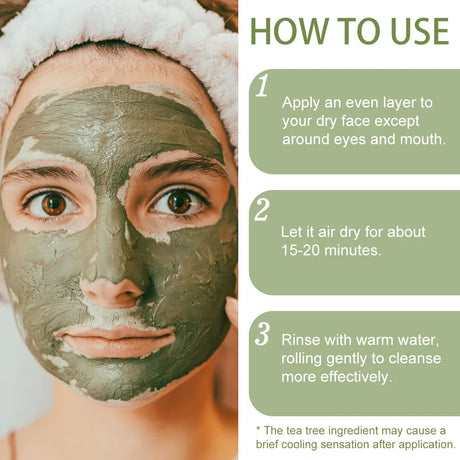 Repair volcanic mud-applied facial mask, cleansing and moisturizing mud-mask, suitable for the face and body, narrows pores and
