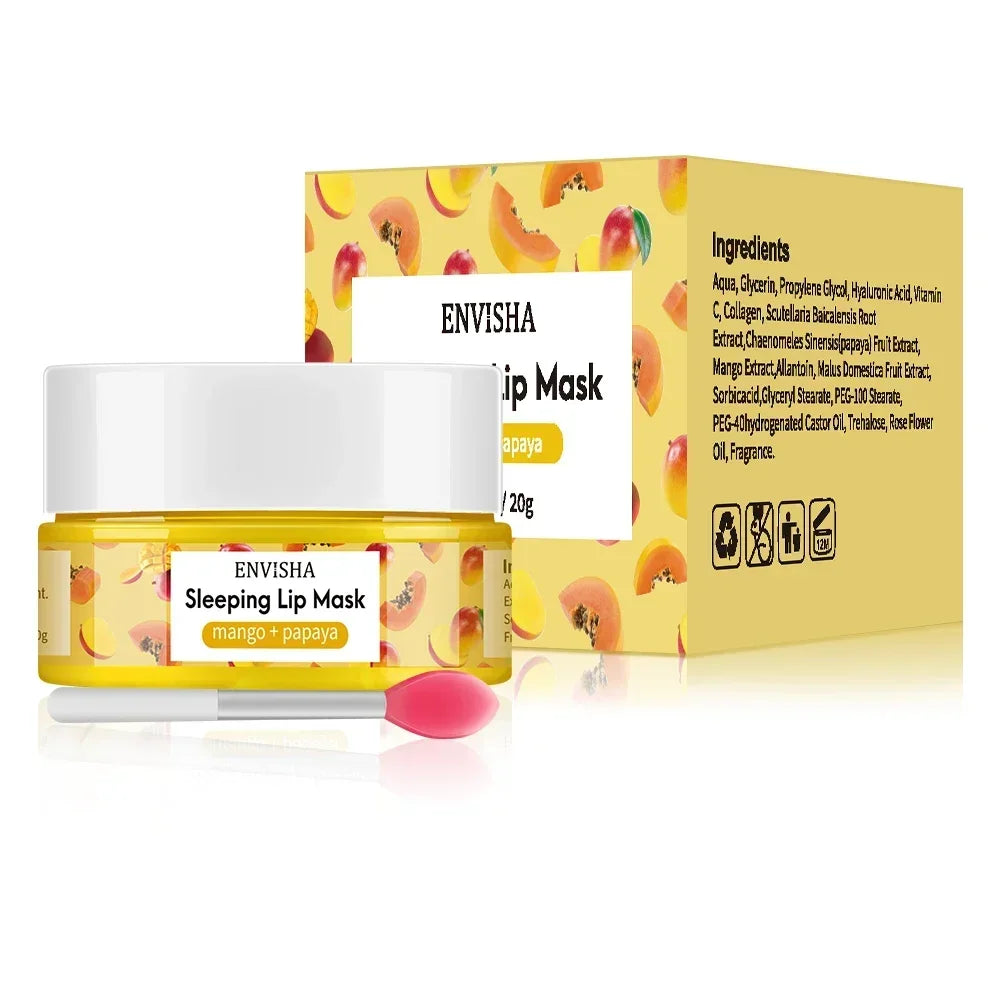 Lip Mask Sleeping Maintenance Moisturizing Fade Lines Nourishing Balm Skin Care Beauty Health Exfoliating Anti Drying Coconut