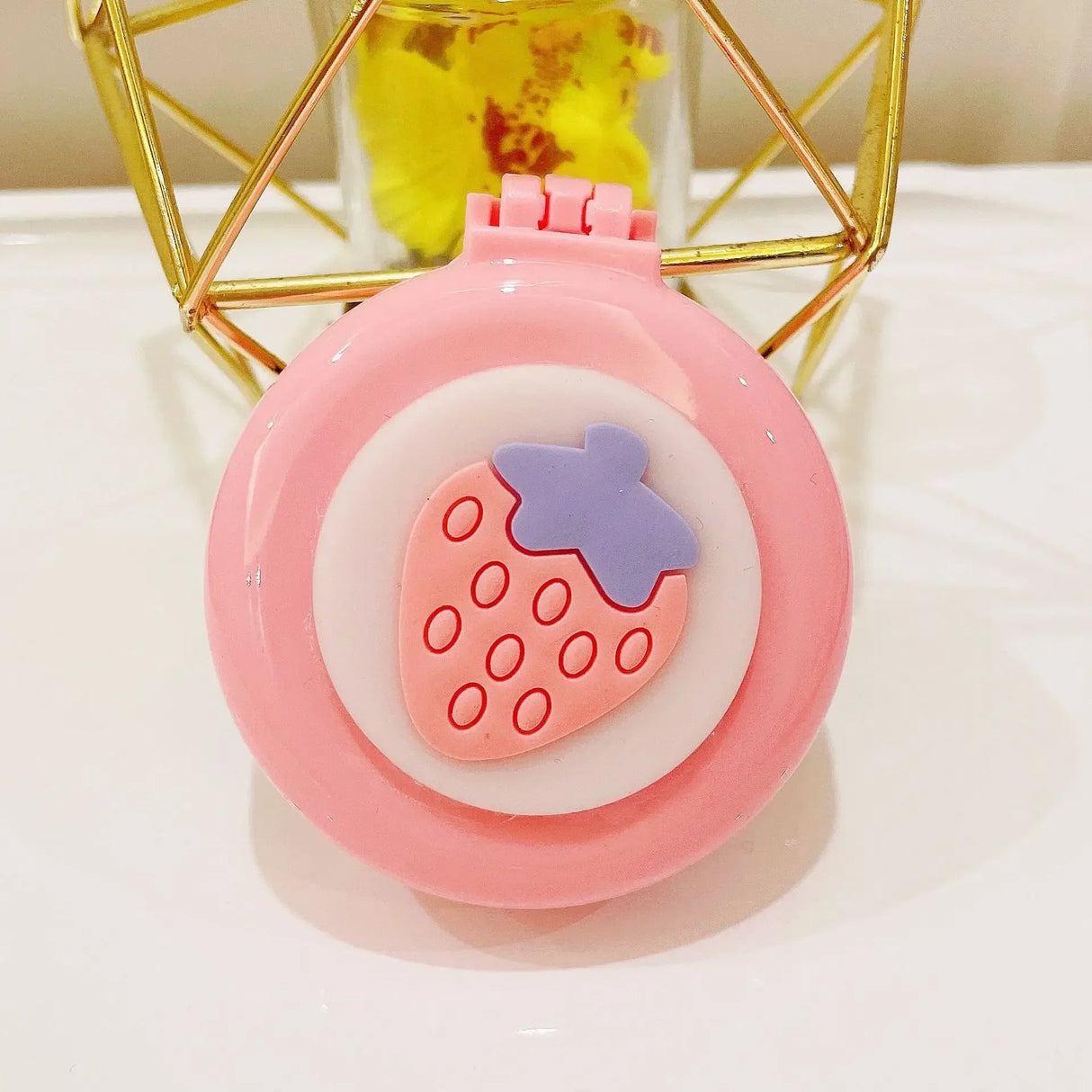 Hot Sale Pink Portable Mini Round Hair Comb Mirror Pocket Small Size Traveling Massage Folding Hair Comb for Baby Hair Brushes