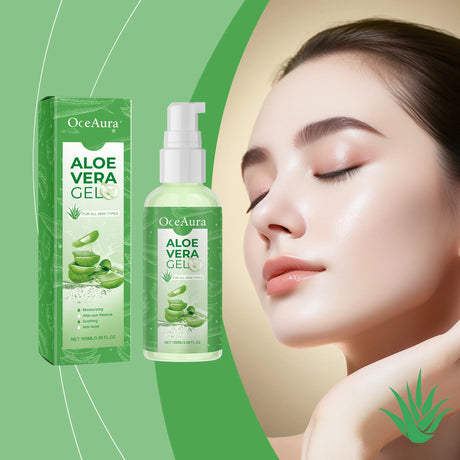 Hydrating Aloe Vera Gel Soothe Dry Skin Repair Sunburn Moisturizing Face Cream Improve Bulky Pores Shrink Natural Sleeping Mask