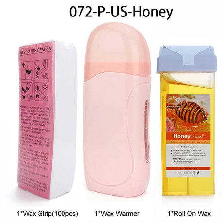 Roll On Waxing Kit With Wax Cartridges And Wax Strips 3 In 1 Soft Wax Heater Kit Hair Removal Wax Wax Paper Waxing Kits Warmer