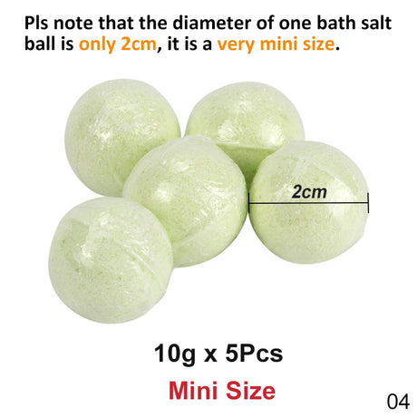 5Pcs Organic Bath Bombs Natural Mini Handmade Bathing Foot Spa Bomb Rich Essential Oils Moisturizing Dry Skin Relaxing Scents