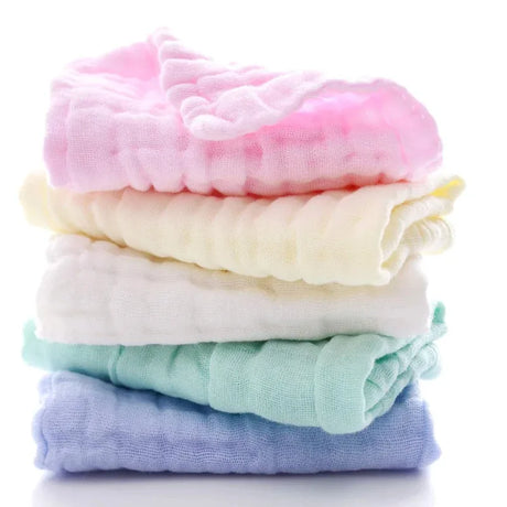 Baby Washcloths - Cotton Baby Wipes - Soft Newborn Face Towel and Washcloth for Sensitive Skin, 5pcs