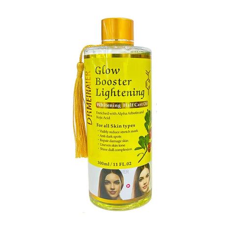 300ml Facial Body Massage Oil Kojic Acid Whitening Serum Glow Booster Cast Oil Turmeric Retinol Oil Brightening Skin Care
