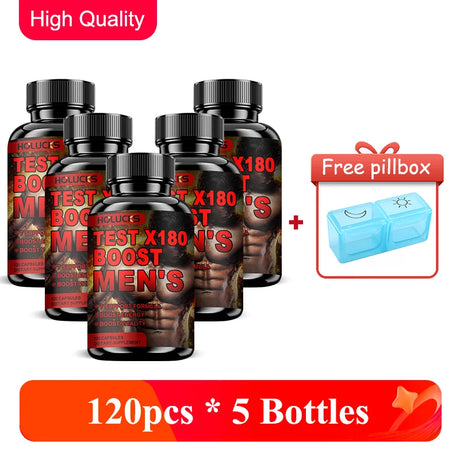 Natural Male Test Booster Capsules, Supports Healthy T Levels, Vitality, Stamina, Muscle Strength & Sustained Daily Energy