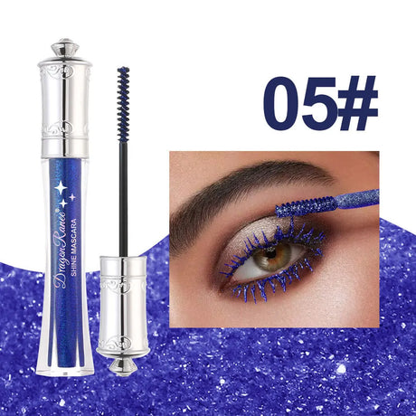 MLSMILE Shiny Pearlescent Colorful Mascara Waterproof Sweat Proof Quick Dry Lasting Matte Blue Mascara Glitter Gold Eyelashes