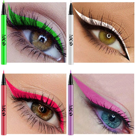 8Colors Liquid Eyeliner Neon Colored Pen Waterproof Uv