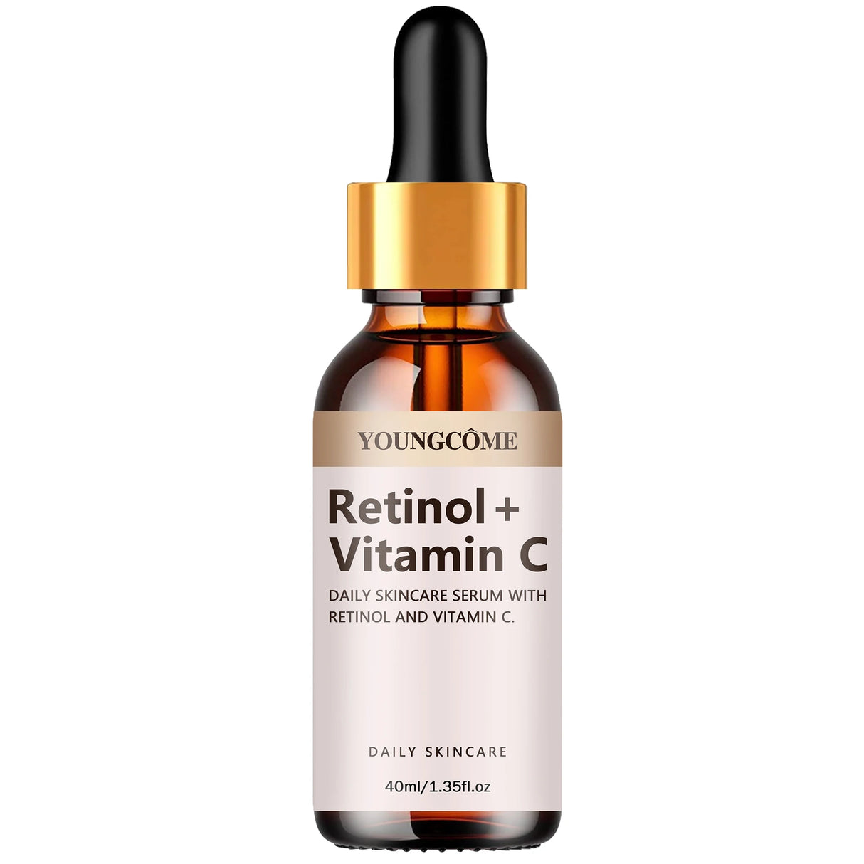 Daily Skincare Serum with Retinol Vitamin C, Anti Aging Face Brightening Hydrating Moisturizer, Firming Smoothing Fine Lines Por