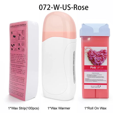 Roll On Waxing Kit With Wax Cartridges And Wax Strips 3 In 1 Soft Wax Heater Kit Hair Removal Wax Wax Paper Waxing Kits Warmer