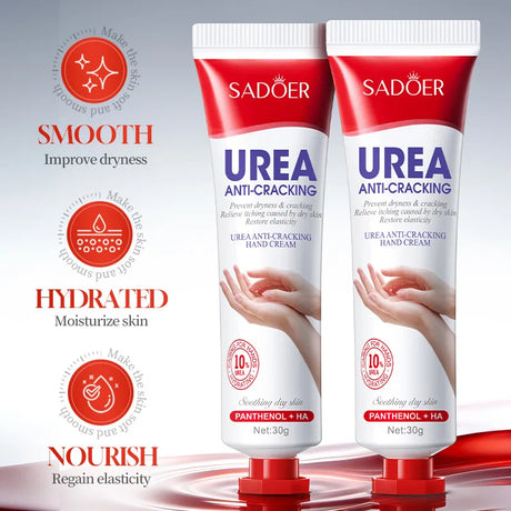 SADOER Urea Anti-Cracking Hand Cream Deep Moisturizing Improve Dryness Relieve Itching Panthenol HA Nourish Hand Skin Care