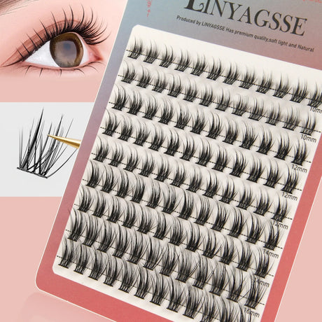Cluster Lashes 72 Individual Lashes Clusters Eyelash Extensions False Eyelashes DIY Wispy Fluffy Lash Extension Mix 10-16mm
