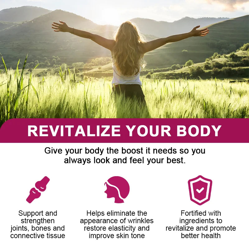 Hydrolyzed Collagen Glutathione Biotin MSM Vitamins Capsule Nutritional Supplement for Antioxidant Skin aging Hair Nail Health